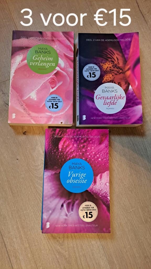 Maya Banks 3 voor €15, Boeken, Ophalen, Zo goed als nieuw, België