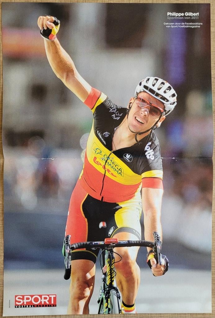 Philippe Gilbert - poster (2011), Enlèvement ou Envoi, Comme neuf, Affiche, Image ou Autocollant