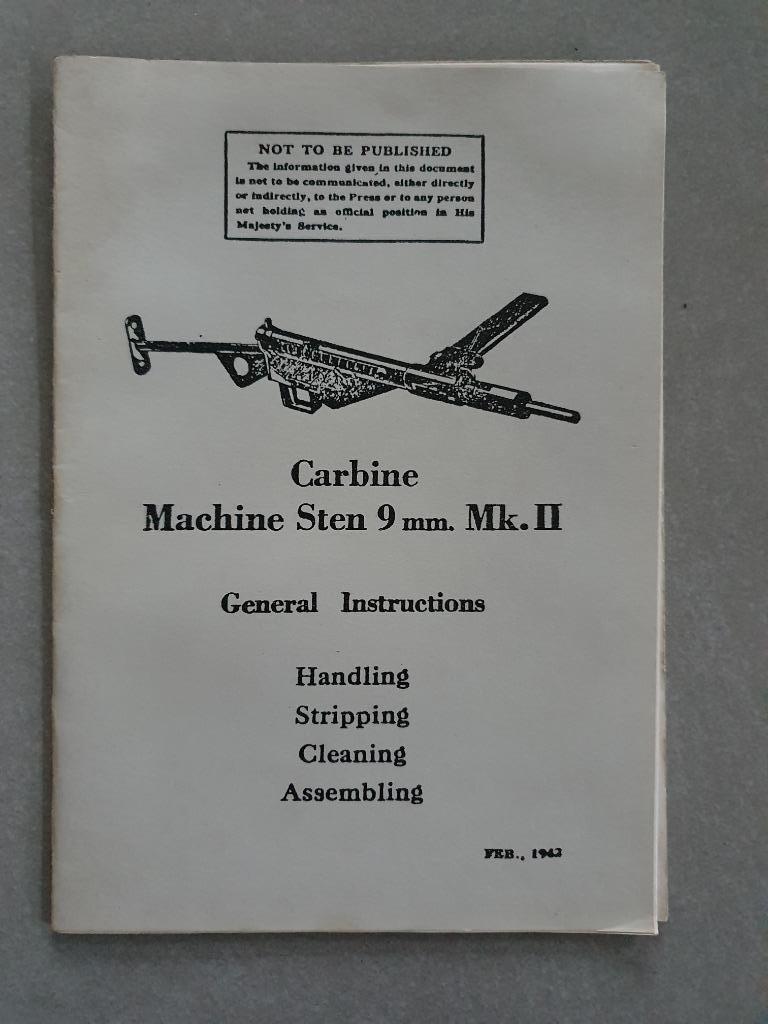 Instructieboekje handleiding Sten gun editie 1942, Verzamelen, Militaria | Tweede Wereldoorlog, Ophalen of Verzenden, Overige soorten