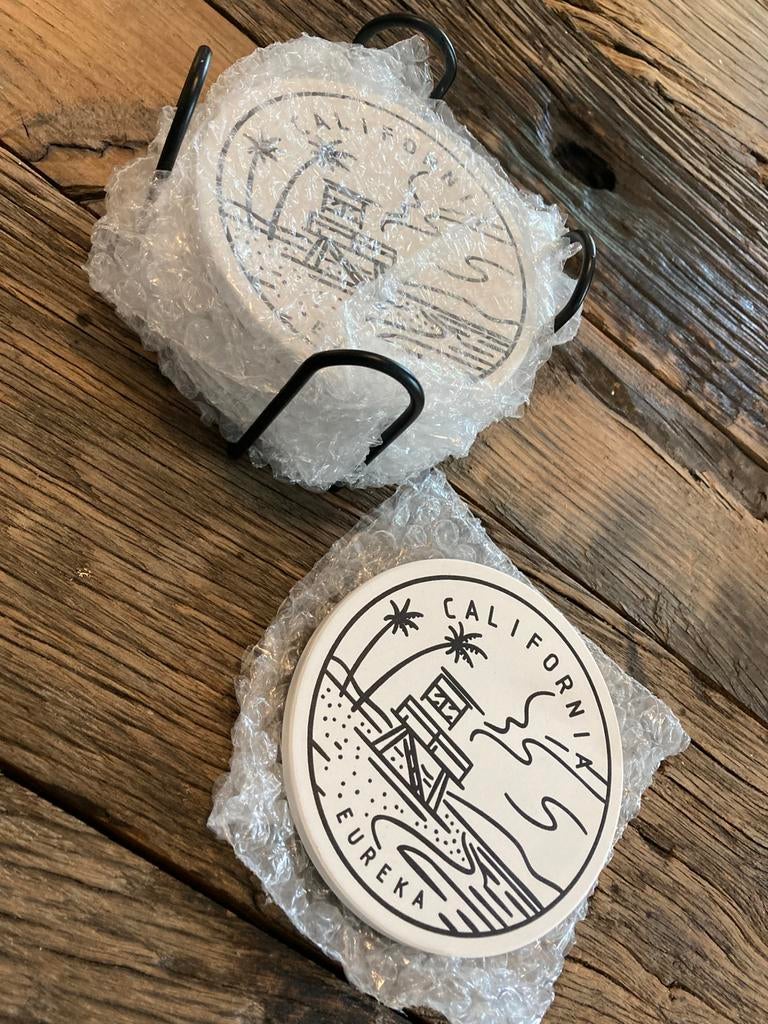 Nieuw - onebttl California Eureka ceramic coasters, Enlèvement ou Envoi