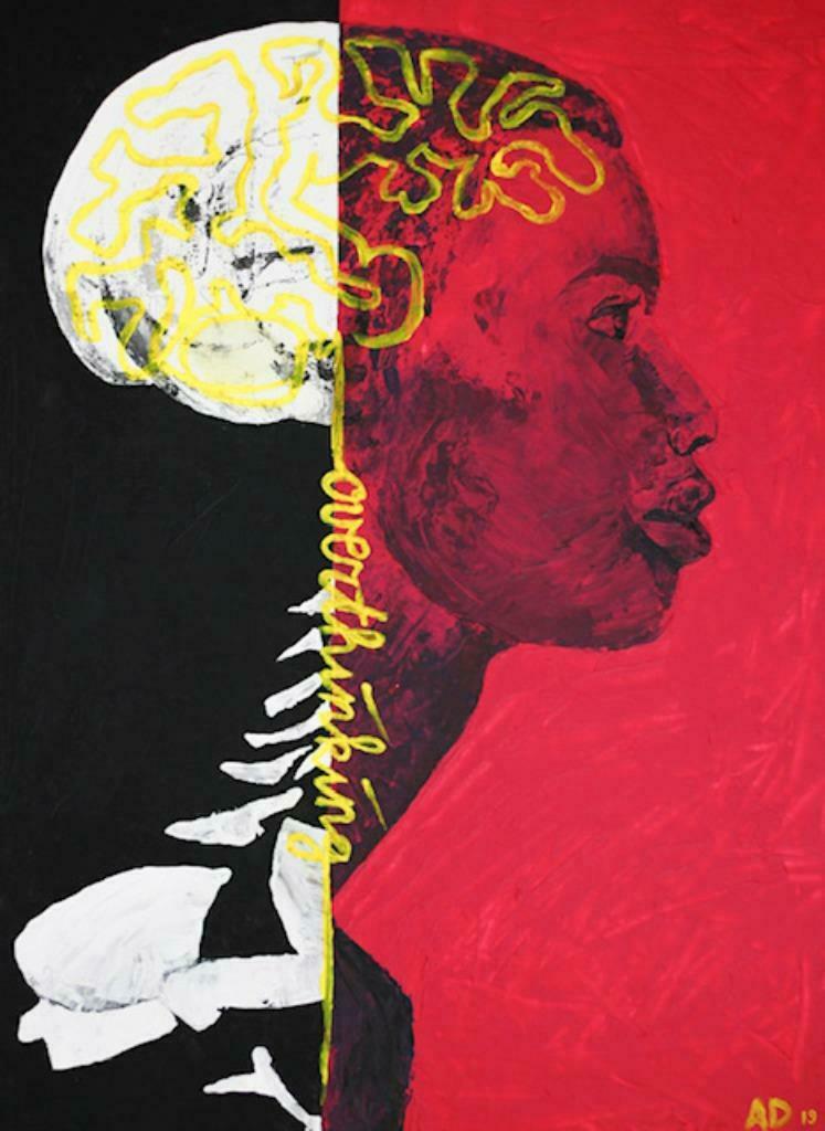 Aafke Driessen, 'Overthinking', Antiek en Kunst, Kunst | Schilderijen | Modern, Ophalen of Verzenden