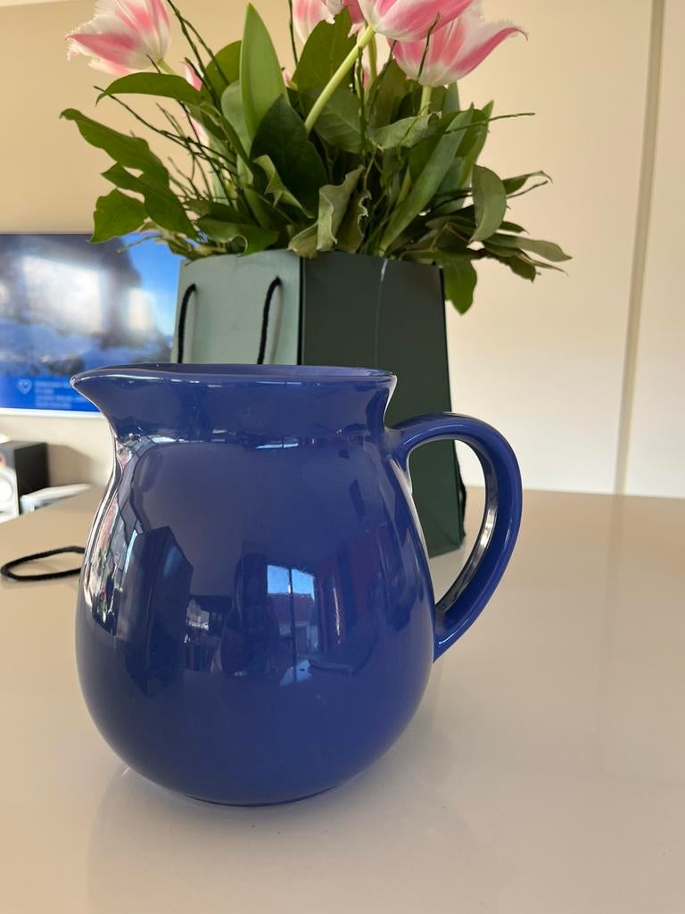 Waterkan blauw of vaas, Ophalen of Verzenden