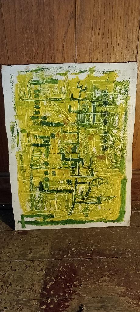 Peinture sur carton rigide signée SOUDAN, 30x40, n475, Enlèvement ou Envoi