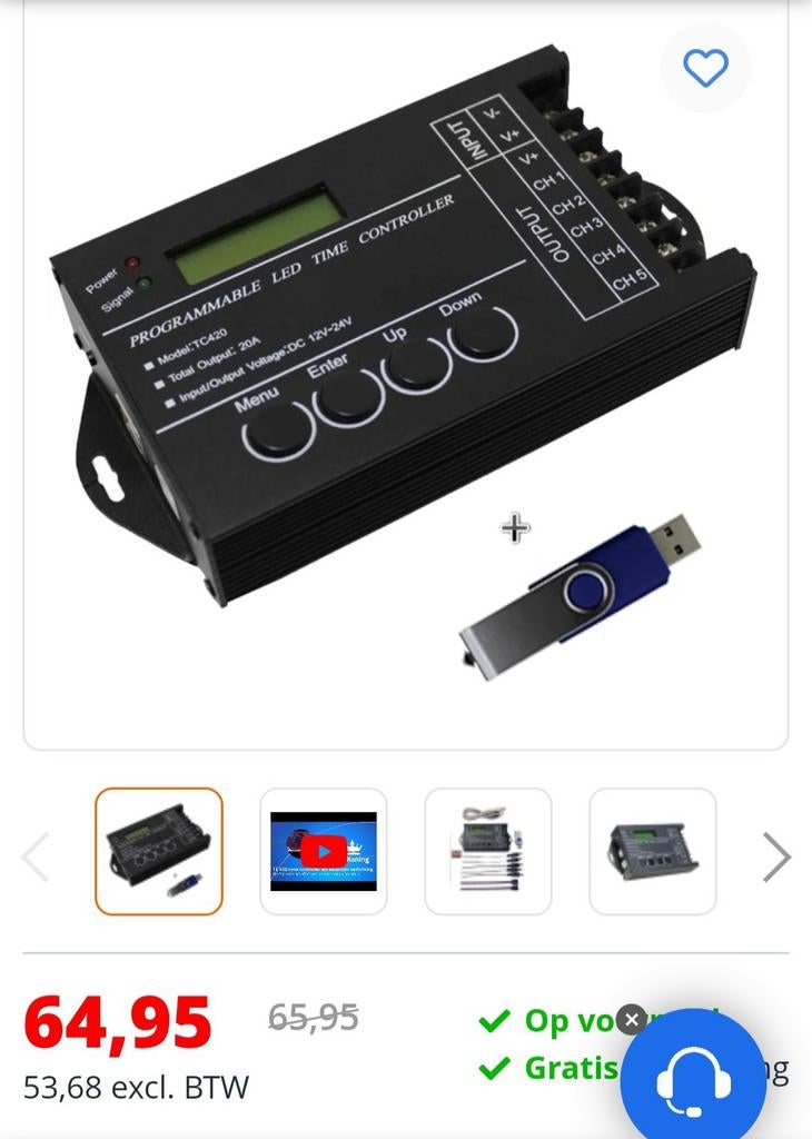 Led computer tc420 voor aquarium, Muziek en Instrumenten, Ophalen of Verzenden, Nieuw