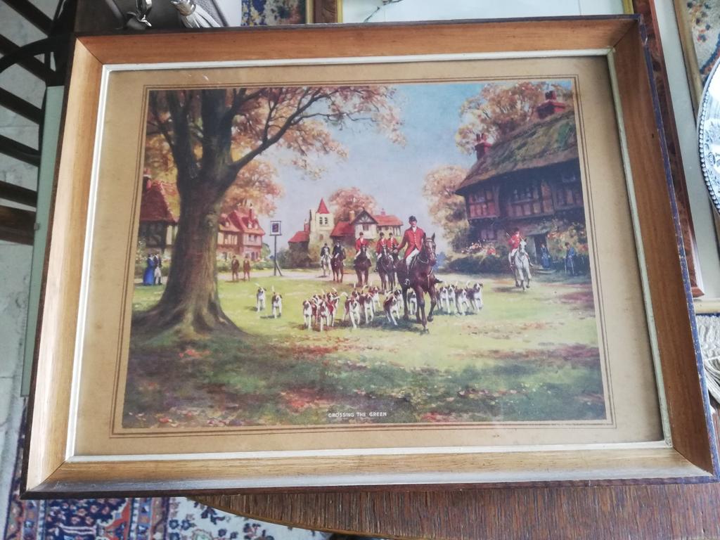 Schilderij jachttafereel, Ophalen