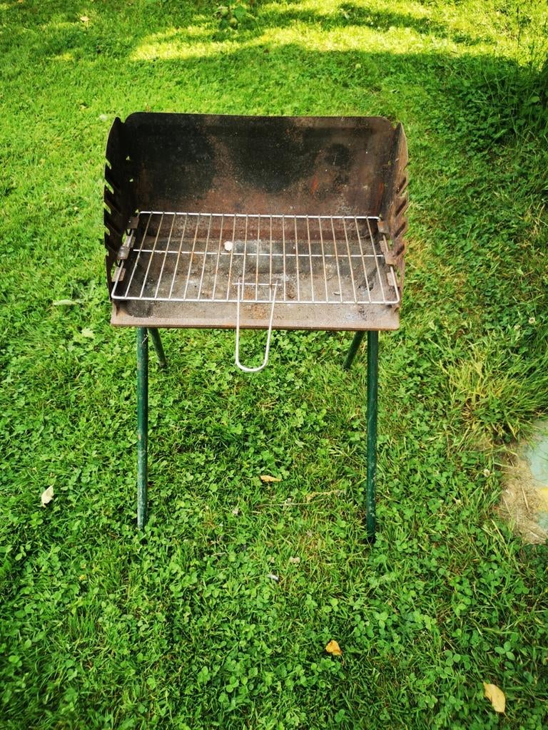 Barbecue solide fonte convertible - barbeco 40.5x23 cm, Enlèvement ou Envoi, Utilisé