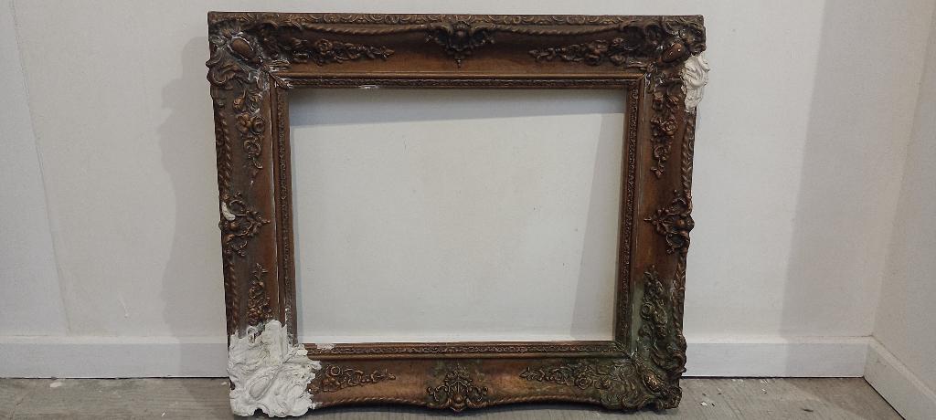 Cadre vide ancien baroque-rococo, 70x60-52x42, c8, Enlèvement, Utilisé