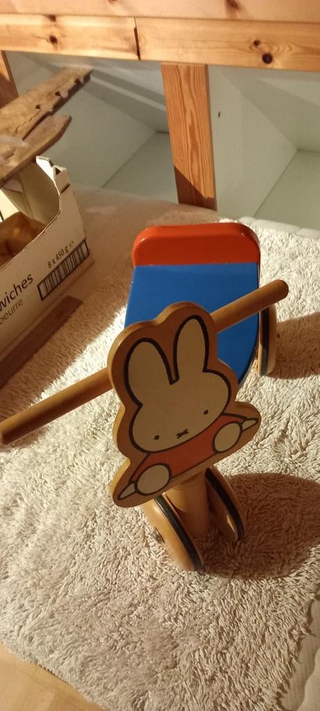 Houten lopertje nijntje., Enlèvement, Utilisé, Jouet à Rouler ou à Bascule