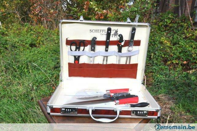 assortiment de couteaux et ciseaux avec valisette, Enlèvement ou Envoi, Utilisé