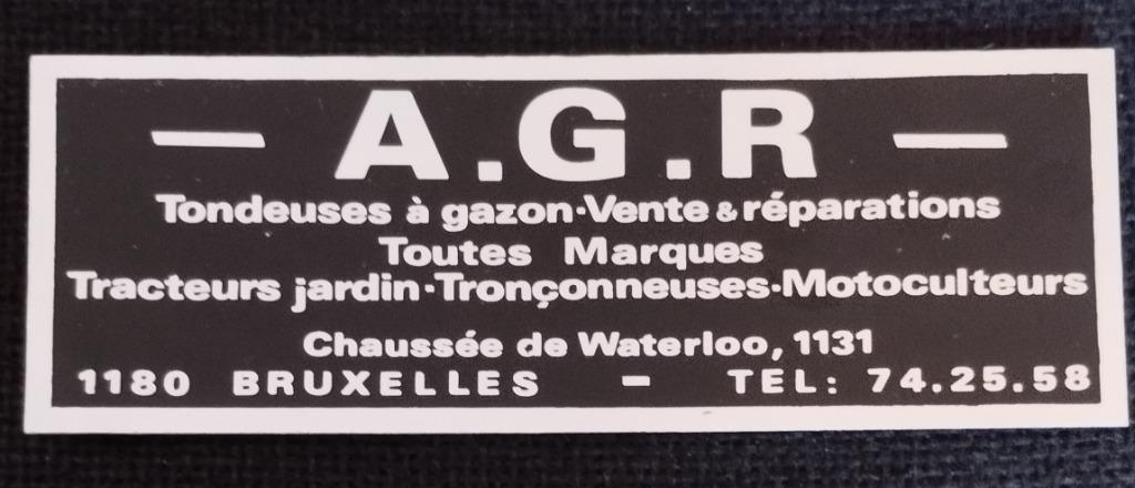 Étiquette firme A.G.R. tondeuses Uccle, Collections, Envoi, Comme neuf, Société ou Association