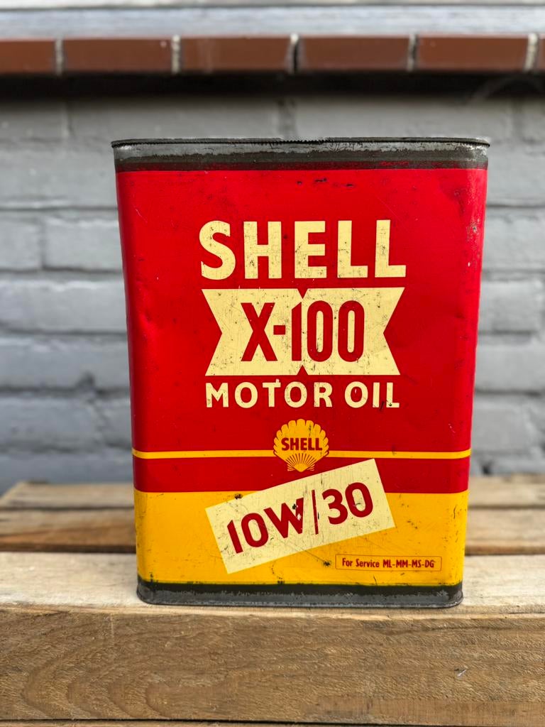 Bidon d'huile SHELL X-100 5 litres, Enlèvement ou Envoi, Utilisé, Emballage