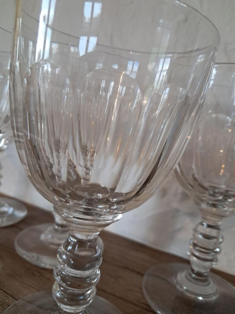 5 verres cristal très ancien probablement Baccarat 15,2 cm, Enlèvement