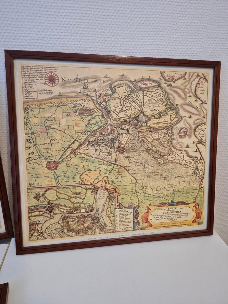Oude historische kaart Franc De Bruges, Boeken, Atlassen en Landkaarten, Ophalen of Verzenden