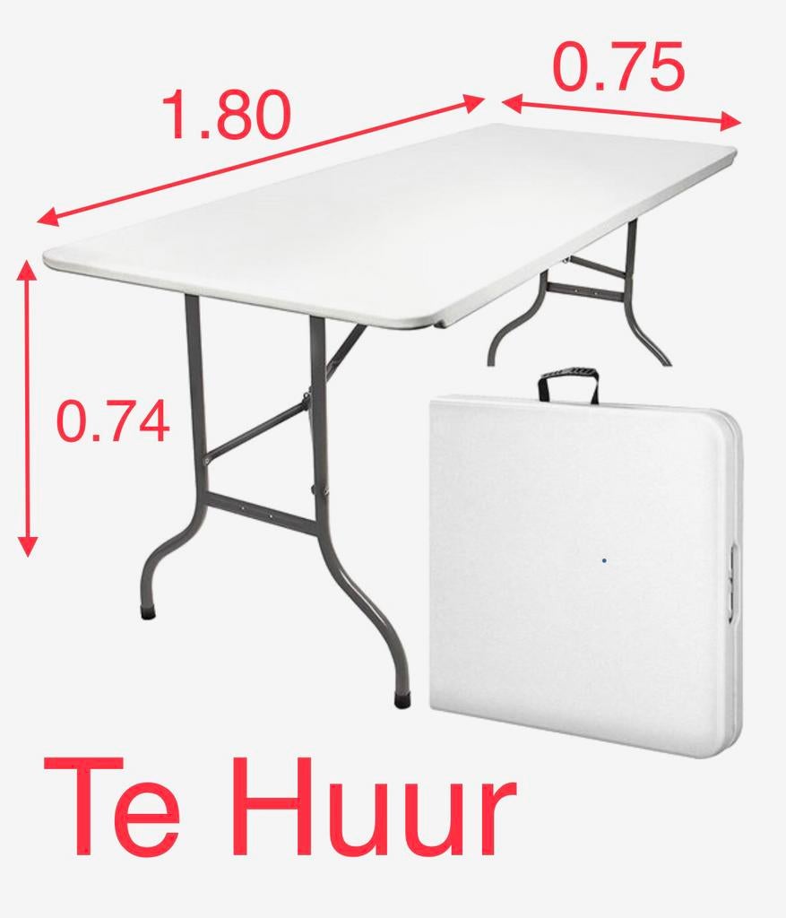 TE HUUR: Plooitafel, Hobby en Vrije tijd, Ophalen, Zo goed als nieuw