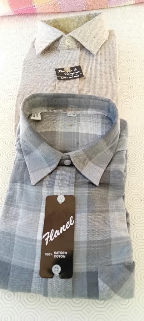 Herenhemden in flanel - Maat 38/39, Kleding | Heren, Overhemden, Ophalen of Verzenden, Nieuw