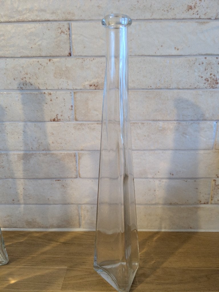 Glazen flessen 'geo' 200ml 6 stuks, Ophalen, Nieuw, Overige typen