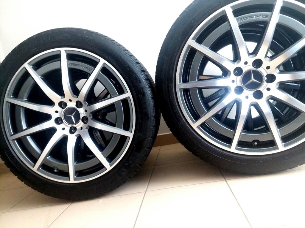 Originele Mercedes E AMG E63/E63S 19" velgen, Michelin-bande, Auto-onderdelen, Banden en Velgen, Ophalen