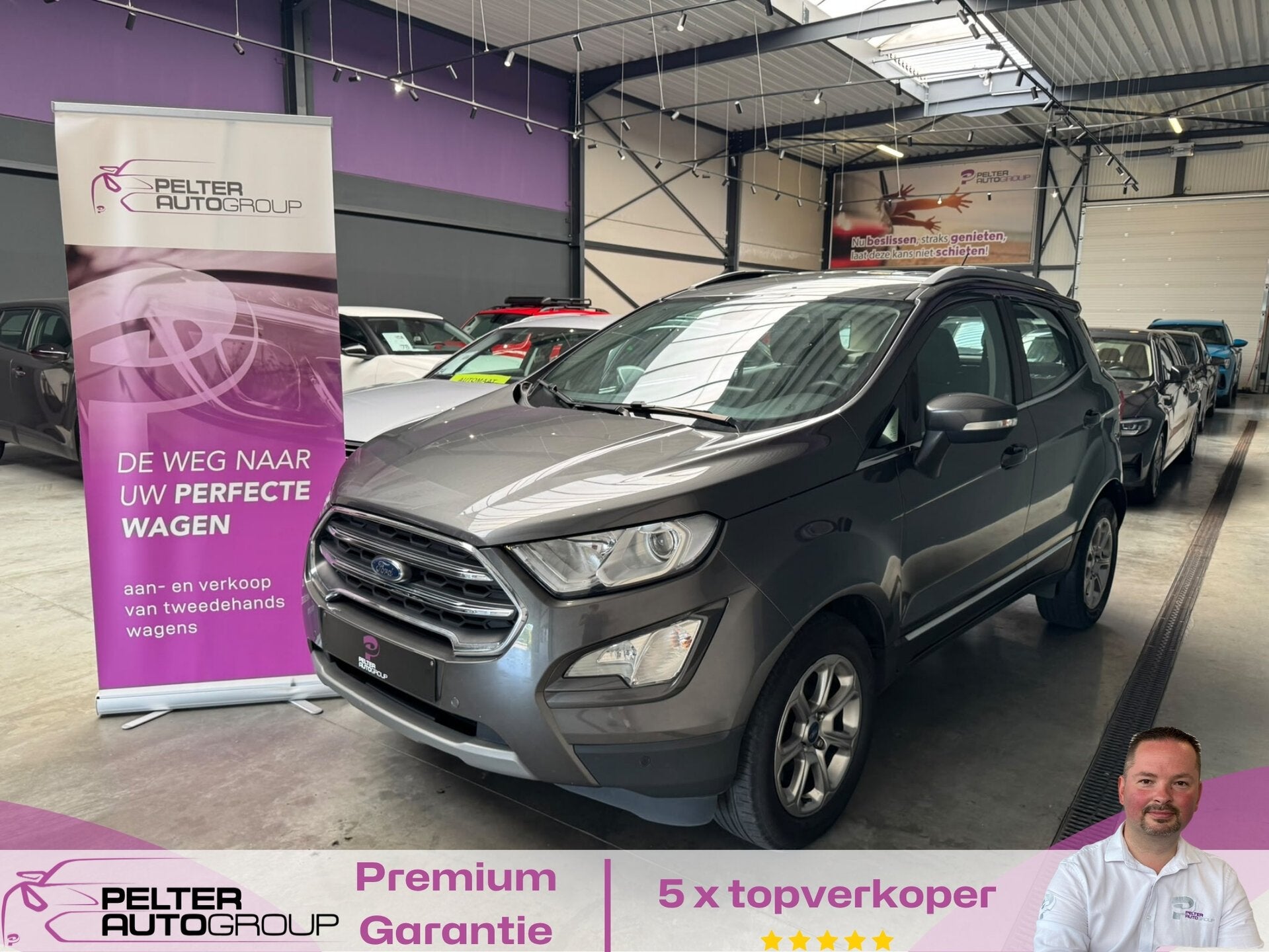 Ford EcoSport 1.0i EcoBoost Automaat GPS PDC Trekhaak, Autos, Ford, 0 kg, Argent ou Gris, Achat, 998 cm³