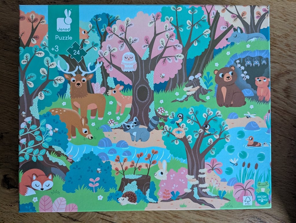 puzzel Janod 24stukjes in zeer goede staat, Kinderen en Baby's, Speelgoed | Kinderpuzzels, Ophalen, 10 tot 50 stukjes, Zo goed als nieuw