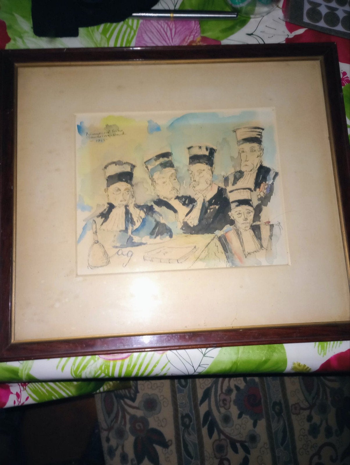 Aquarelle "Les Juges", Enlèvement, Aquarelle