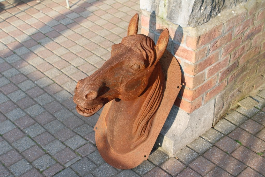 tête de cheval murale en fonte grandeur nature, Enlèvement, Neuf