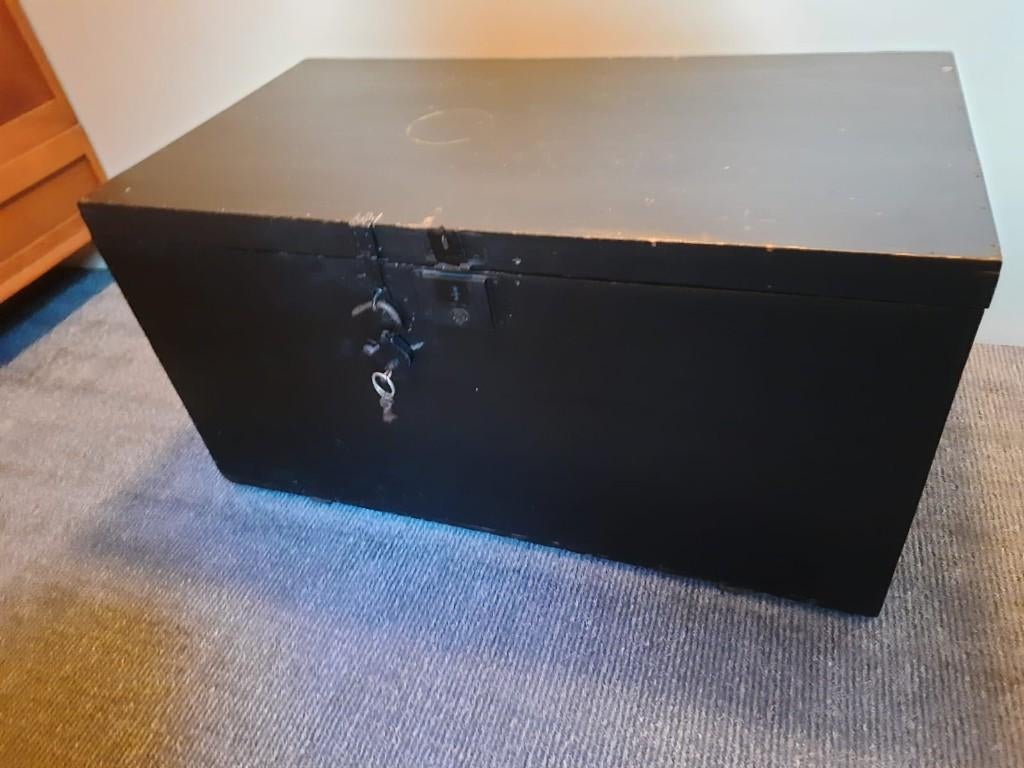 Vintage hutkoffer, Huis en Inrichting, Woonaccessoires | Kisten, Ophalen, Gebruikt