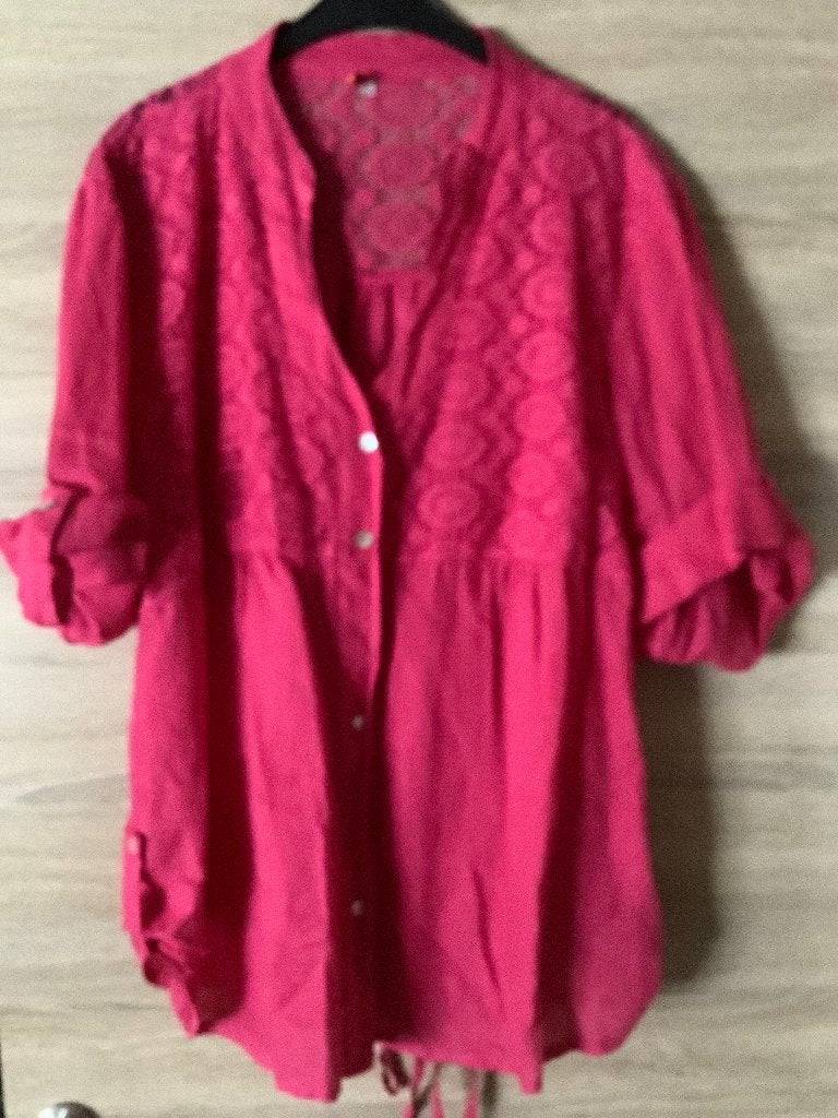 Paprika bloesje linnen, Kleding | Dames, Ophalen of Verzenden, Zo goed als nieuw, Roze