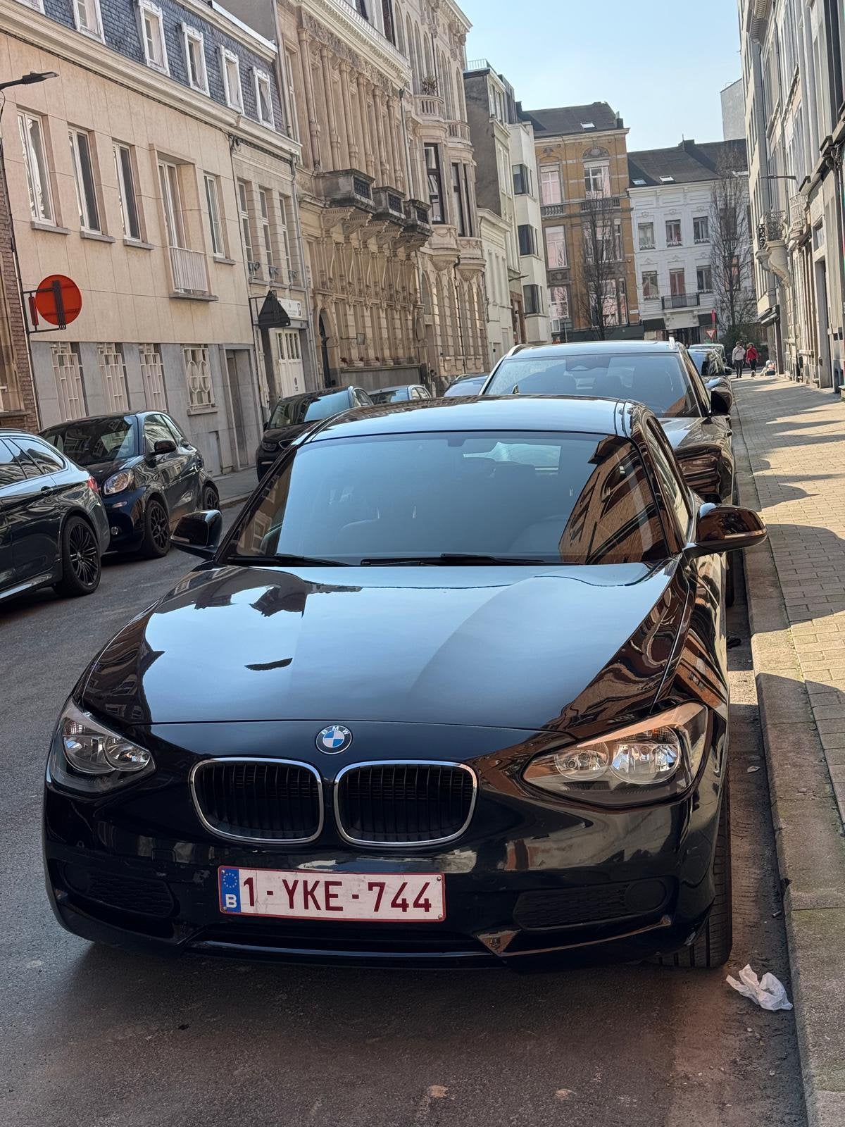 BMW 116 d, Auto's, BMW, Euro 5, Zwart, Leder, 1395 cc