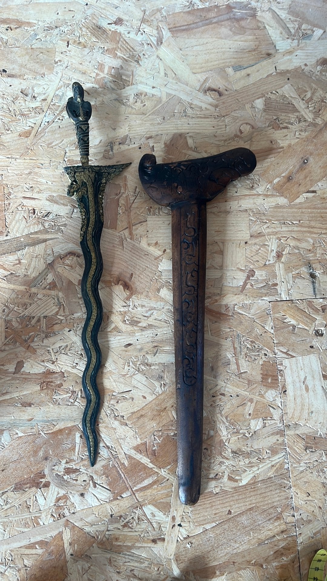 Indonedische Kris, Fait main, Enlèvement ou Envoi, Objet rituel, Métal