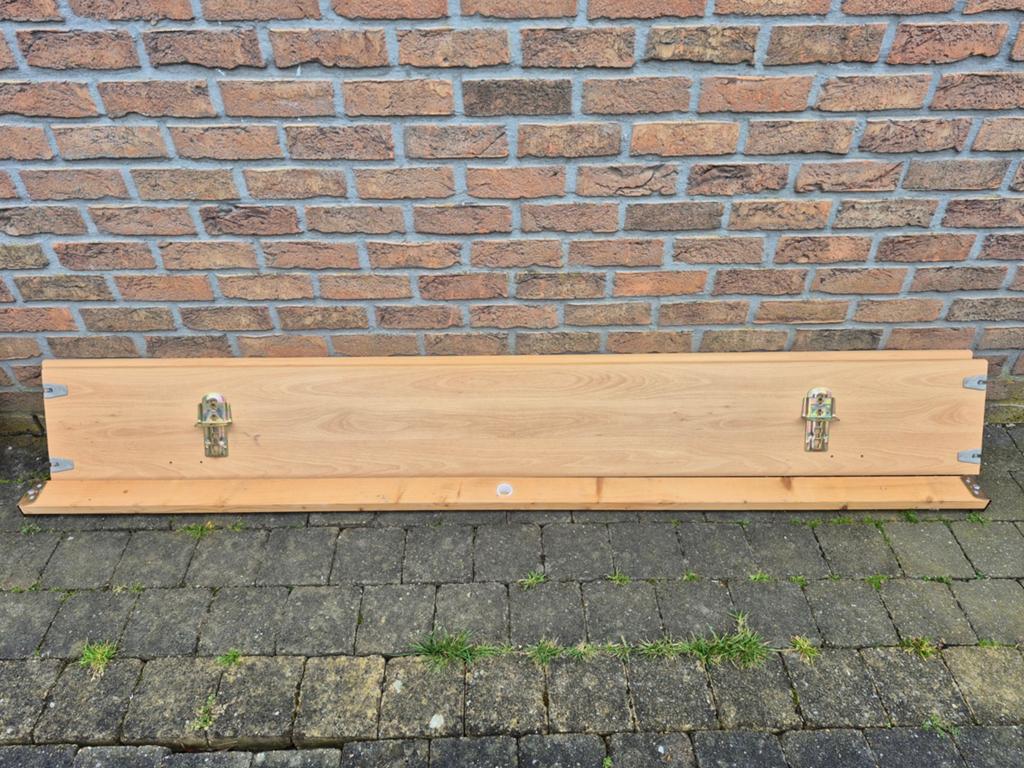 Frame tweepersoonsbed, Huis en Inrichting, Slaapkamer | Bedden, Ophalen, Gebruikt, Beige, Tweepersoons