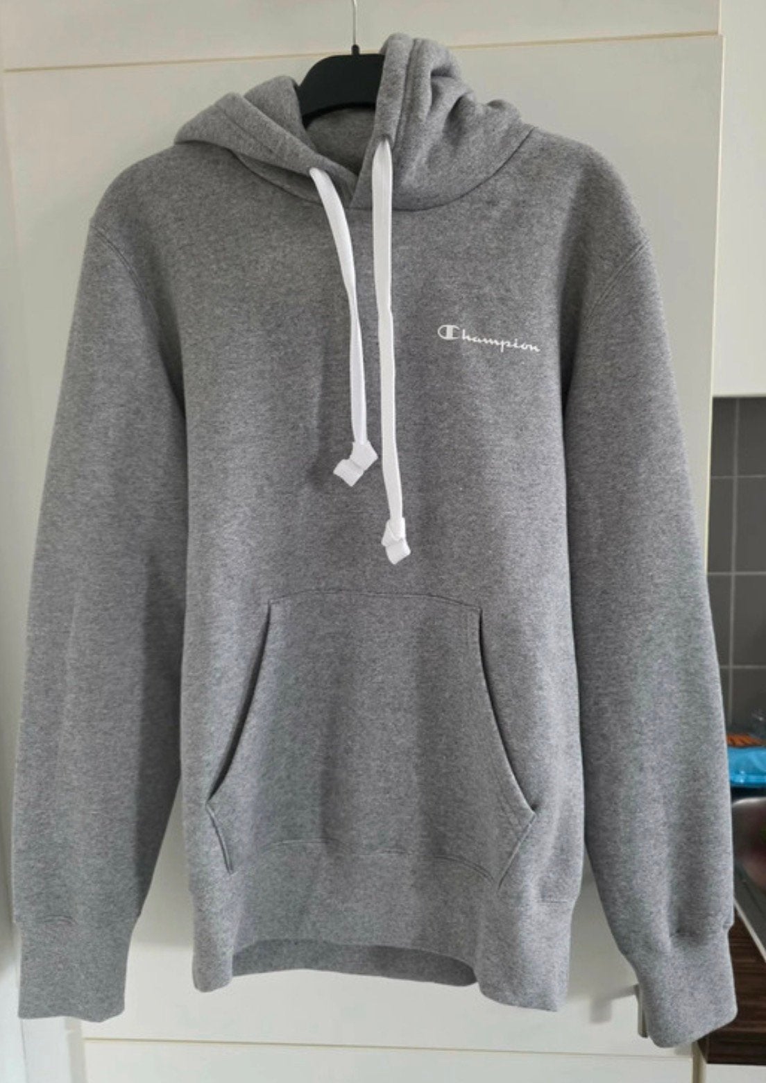 Sweat / pull à capuche Champion gris chiné doublé polaire, Vêtements | Hommes, Enlèvement, Porté, Taille 46 (S) ou plus petite