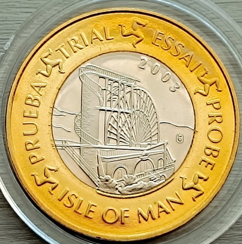 Proefmunt Isle of Man 1€ 2003, Postzegels en Munten, Ophalen of Verzenden