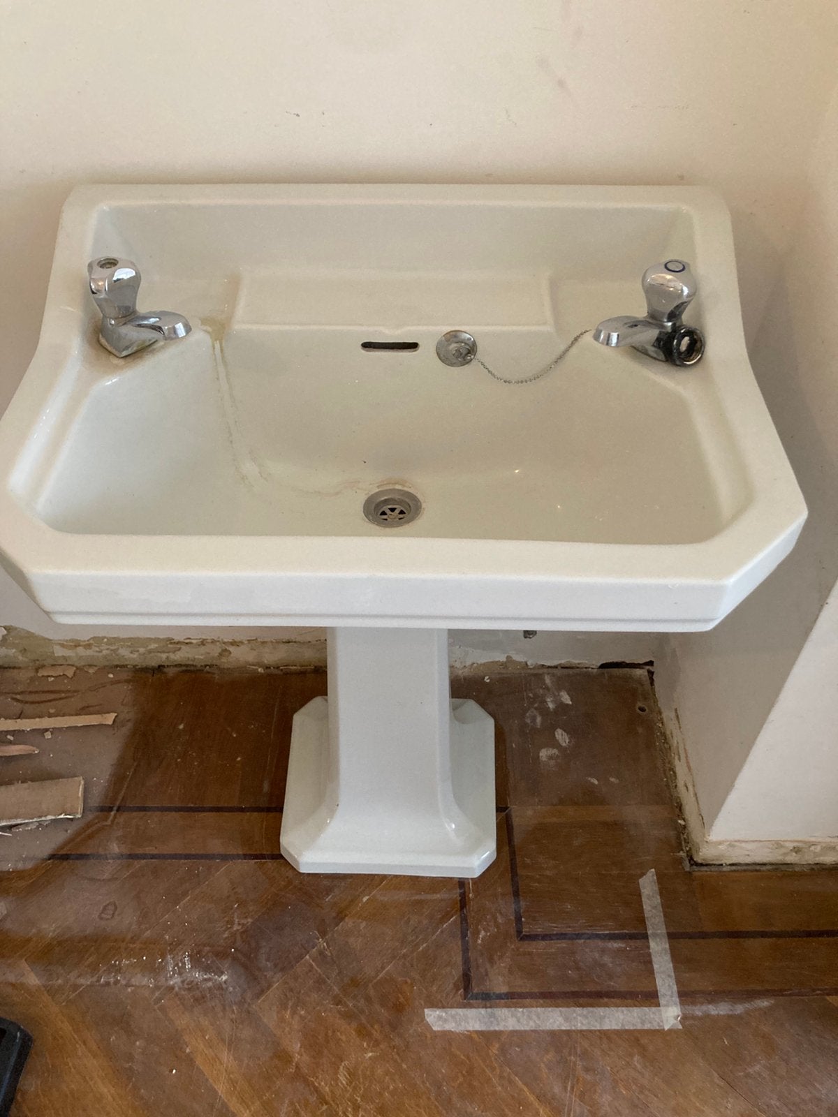 évier + pied vintage, Maison & Meubles, 25 à 50 cm, Lavabo ou Évier, Moins de 100 cm, Comme neuf