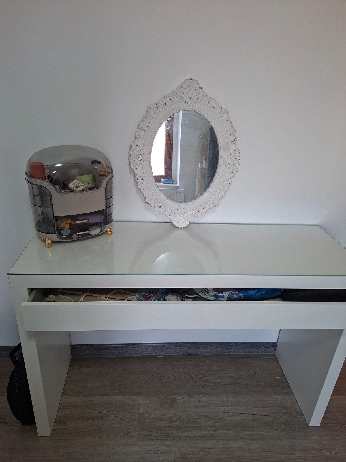 bureau avec miroir, Enlèvement, Comme neuf, Verre