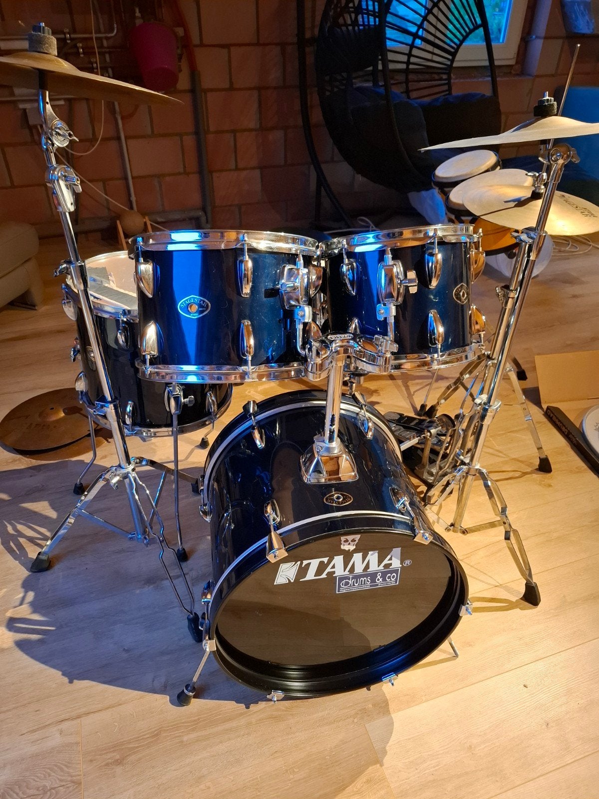 tama stagestar drumstel en extra's, Musique & Instruments, Enlèvement, Comme neuf, Tama