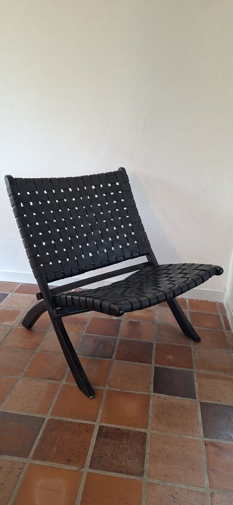 Oliver design lounge stoel c.q. fauteuil, Ophalen, Zo goed als nieuw, Hout