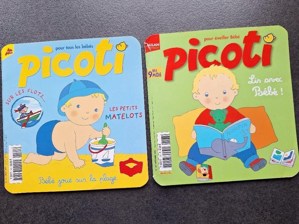 2 numéros du magazine Picoti (dès 9 mois), Enlèvement, Utilisé, Milan presse, 1 à 2 ans