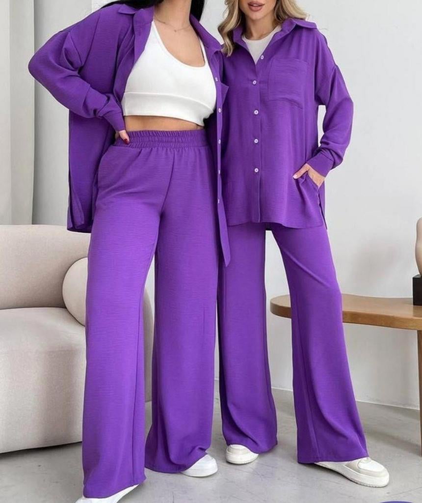 Nouvel ensemble pour femme (chemisier + pantalon) - lilas, Neuf, Taille 46/48 (XL) ou plus grande, Enlèvement ou Envoi, Annabelle