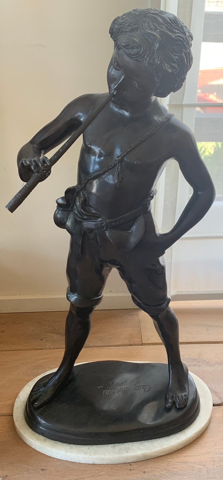 Auguste Moreau, Antiek en Kunst, Kunst | Beelden en Houtsnijwerken, Ophalen, Art nouveau, 50 - 100 cm, Brons