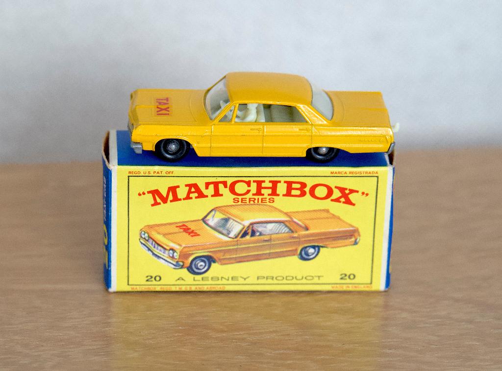 Matchbox  n 20 Impala Taxi EN TRÈS BON ÉTAT, Enlèvement ou Envoi, Comme neuf, Voiture