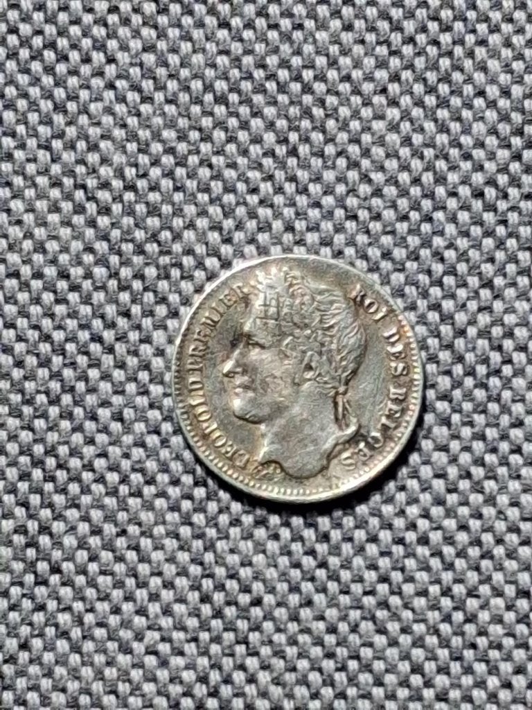 Pièce Léopold I honorée -1834, Timbres & Monnaies, Monnaies | Belgique, Monnaie en vrac, Argent, Enlèvement, Argent