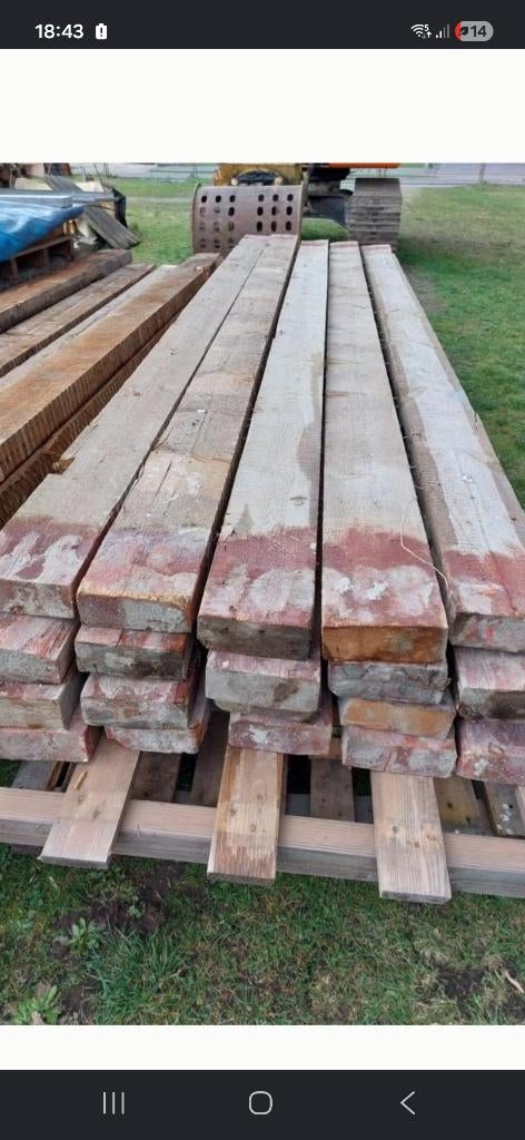 Houten bruggen, Doe-het-zelf en Bouw, Ophalen, Gebruikt, Balk, Overige houtsoorten
