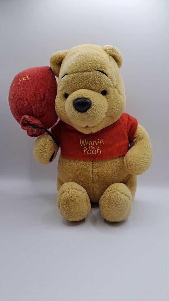 Winnie the Pooh knuffel met ballon 26cm, Ophalen of Verzenden, Gebruikt, Stoffen beer, Overige merken