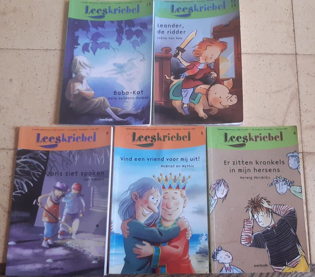 5 boekjes van Leeskriebel, Ophalen of Verzenden