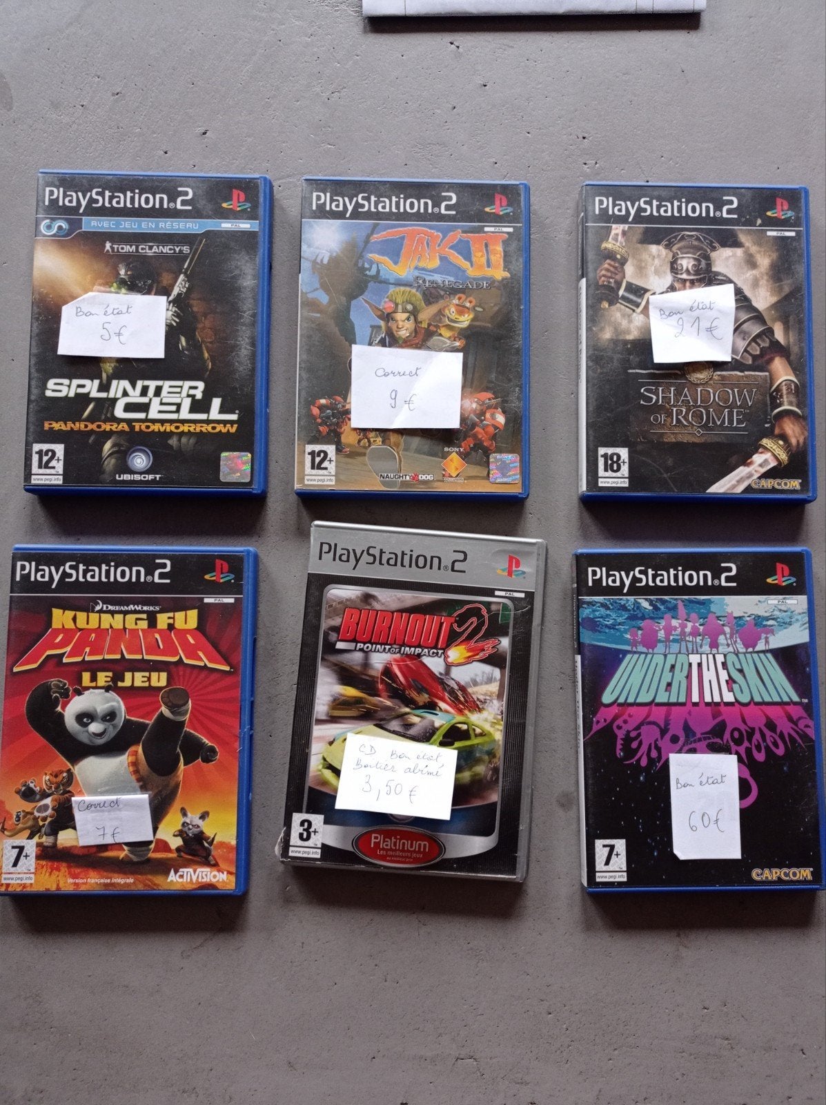 Jeux PS 2 vendus aussi individuellement, Consoles de jeu & Jeux vidéo, Enlèvement, Utilisé, Aventure et Action