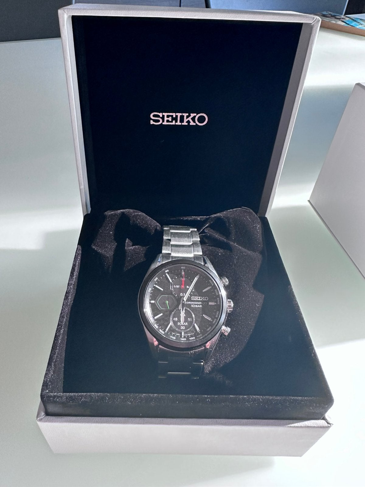 Seiko Solar 30 10 bar, Enlèvement ou Envoi, Comme neuf, Seiko