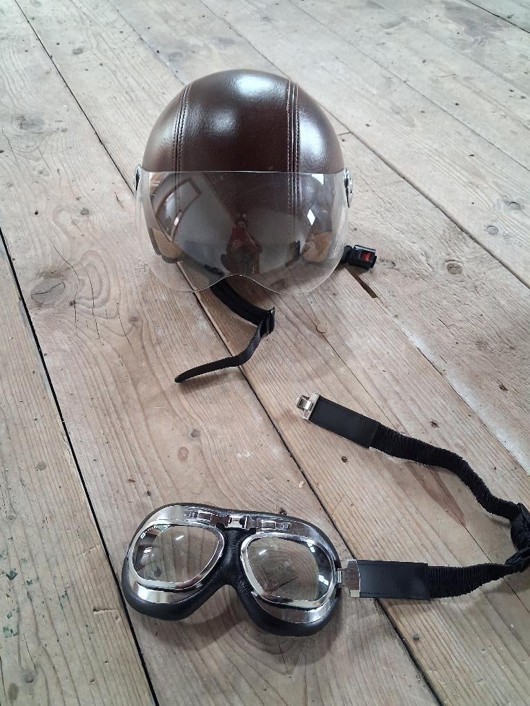 motorhelm + veiligheidsbril, Integraalhelm, L, Tweedehands, Ophalen