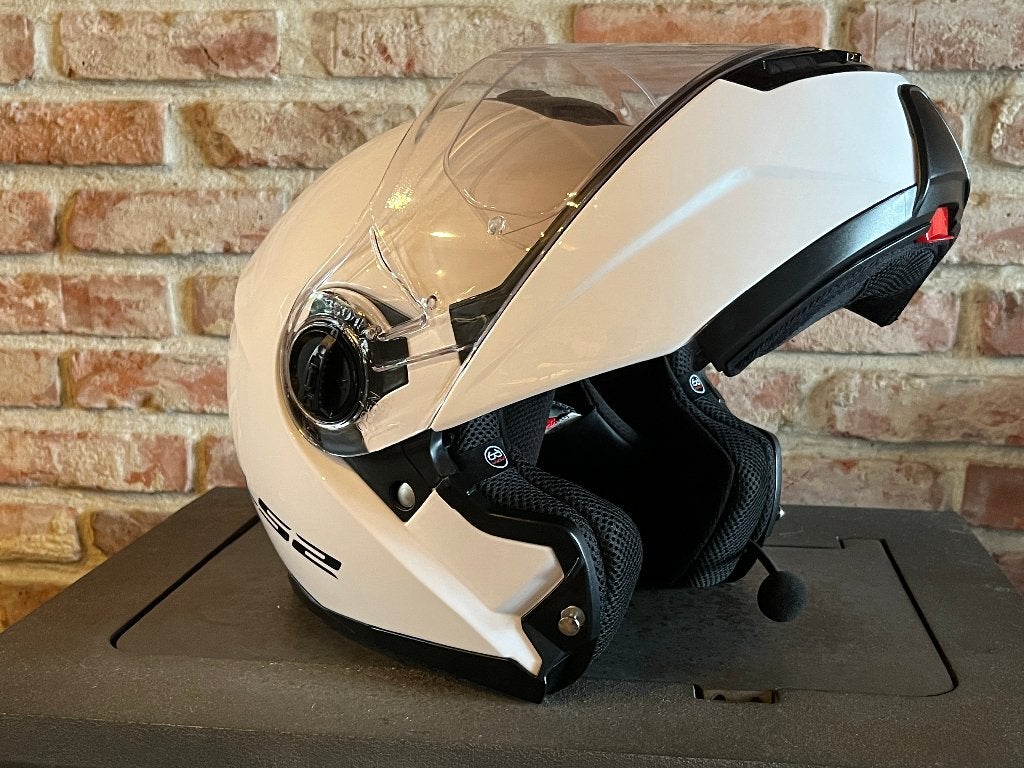 2x Moto systeemhelm LS2 met intercom, Motos, Autres marques, Femmes, Seconde main, Enlèvement