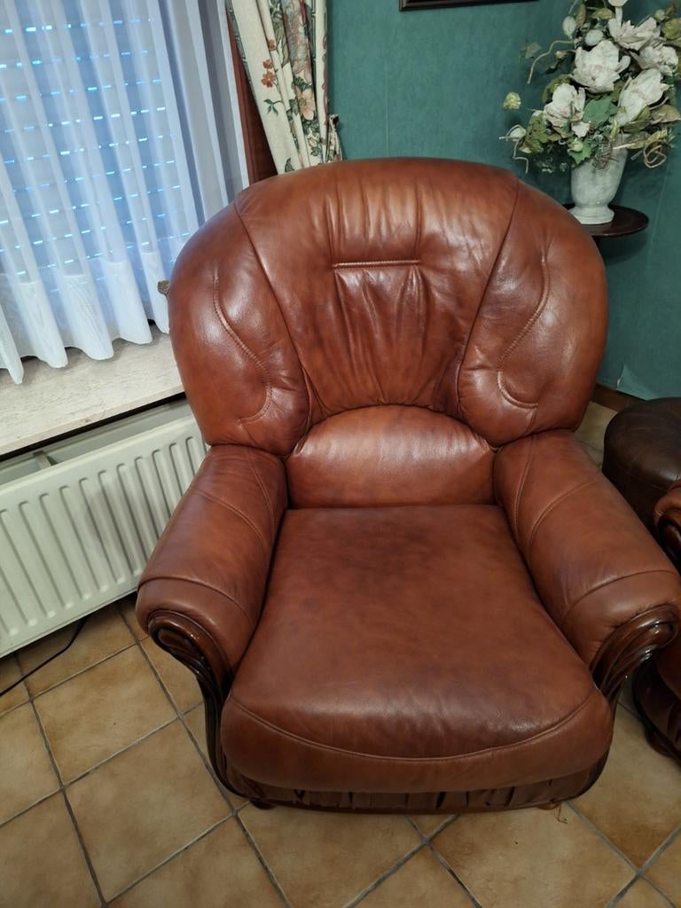 Lederen salon 3-zit en 2x1-zit, Enlèvement