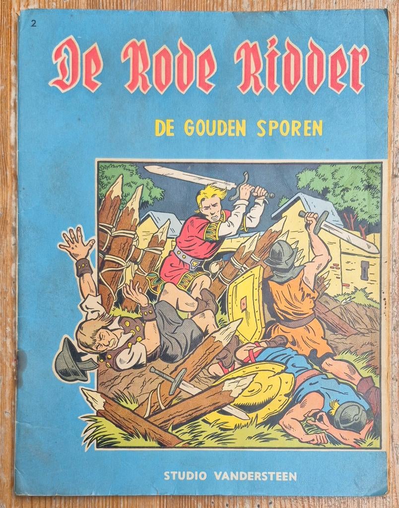 De Rode Ridder 2 De gouden sporen 1e druk 1960 Vandersteen, Boeken, Stripverhalen, Ophalen of Verzenden, Gelezen, Willy Vandersteen